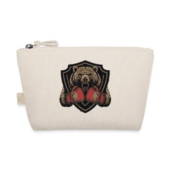 Grizzly Bär Boxer MMA Logo - Bio-Täschchen - Natur - Vorne