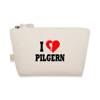 Ich liebe Pilgern Spruch Wandern Geschenk - Bio-Täschchen - Natur - Vorne