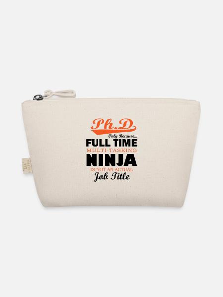 Phd ninja disant cadeau de graduation étudiant - Trousse biologique - nature - Devant