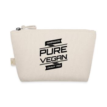 Pure Vegan Lifestyle Veggie Saying Gift - Organic Pouch - nature - Front