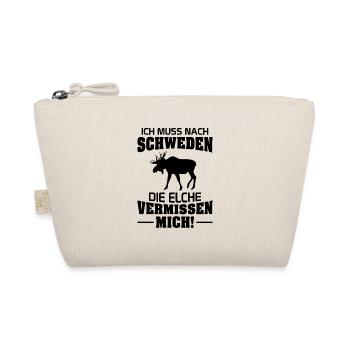 Schweden elche Geschenk Spruch Flagge Norden - Bio-Täschchen - Natur - Vorne