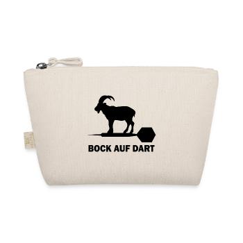 Bock auf Dart Spruch Wurfspieß Geschenk - Bio-Täschchen - Natur - Vorne