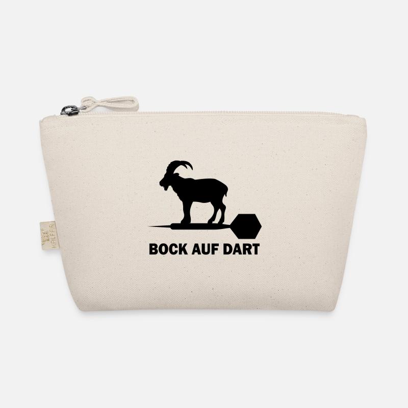 Bock auf Dart Spruch Wurfspieß Geschenk - Bio-Täschchen - Natur