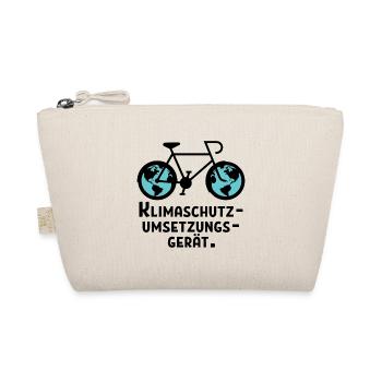 Klimaschutz sport Geschenk Fahrrad Radfahrer - Bio-Täschchen - Natur - Vorne