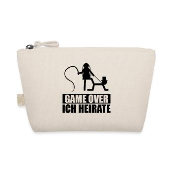 Game over ich heirate Braut Geschenk Hochzeit Ehe - Bio-Täschchen - Natur - Vorne
