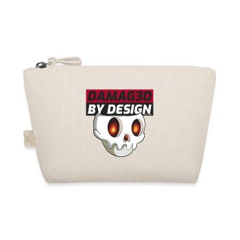 Beschädigt durch Design SKULL - Bio-Täschchen - Natur - Vorne