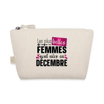 Décembre Femme Cadeau d’Anniversaire Rose Girly - Trousse biologique - nature - Devant