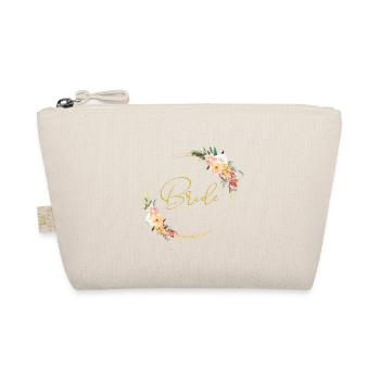 Team Bride! Kreis Floral Kranz - Bio-Täschchen - Natur - Vorne