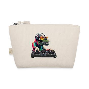 Cooler T-Rex DJ Mischpult Sonnenbrille Kopfhörer - Bio-Täschchen - Natur - Vorne