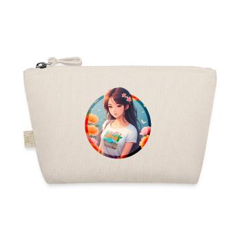 Anime Manga Girl in Garden - Organic Pouch - nature - Front