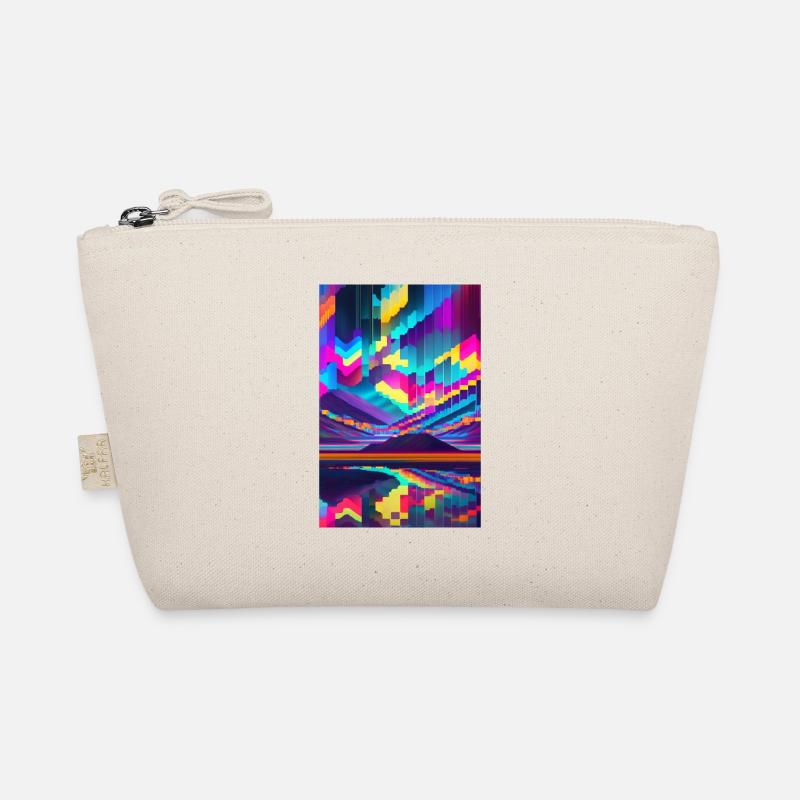 psychedelic glitch of pixels Organic Pouch