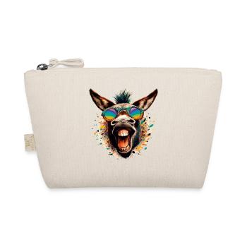 ASS CRAZY HORSE COLORFUL HIPPIE GRASS PARTY DONKEY - Organic Pouch - nature - Front