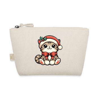 CHAT DOMESTIQUE CHATON CHATON ANIMAL DE COMPAGNIE BONNET DE PÈRE NOËL - Trousse biologique - nature - Devant