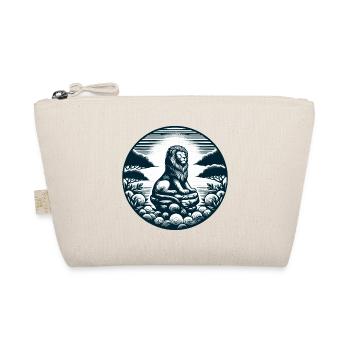 LION, ROCK, CALM, MEDITATION, FORCE, FOCUS, SAVANNAH - Organic Pouch - nature - Front