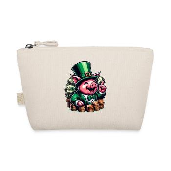 LUCKY PIG JACKPOT MONEY RICH PROSPERITY GREEN - Organic Pouch - nature - Front