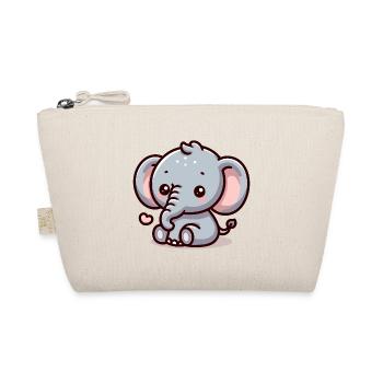 ELEPHANT ANIMAL BABY CUTE TODDLER CHILD GIFT IDEA - Organic Pouch - nature - Front