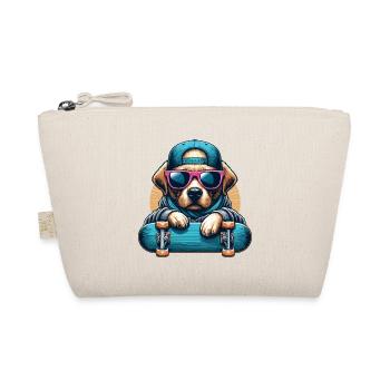 LABRADOR RETRIEVER DOG SKATEBOARD GOGGLES FASHION - Organic Pouch - nature - Front