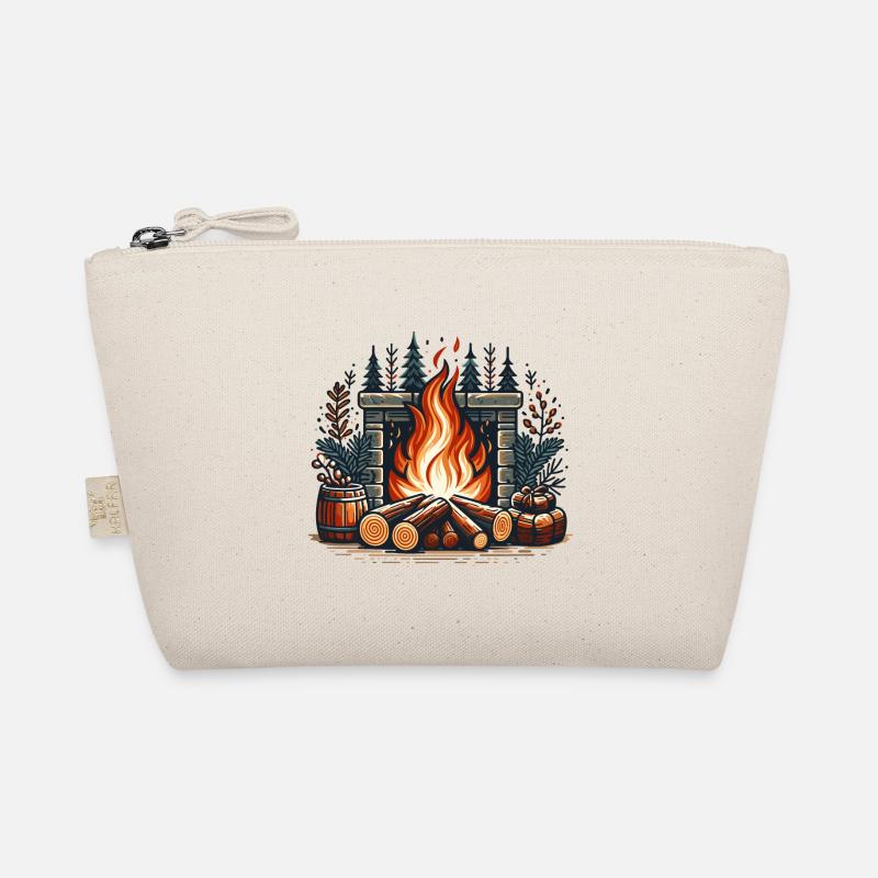 FIREPLACE FIREPLACE DECORATION WINTRY COZY Organic Pouch