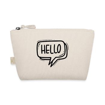 HELLO SPEECH BUBBLE GREETING SALUTATION WELCOME - Organic Pouch - nature - Front