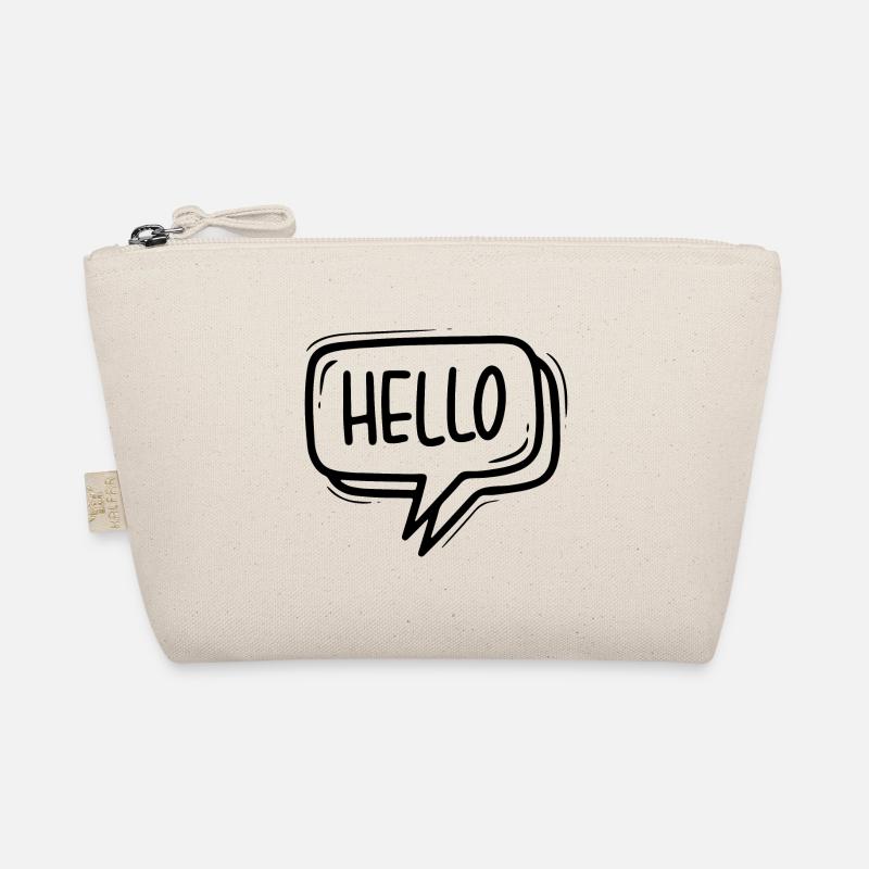 HELLO SPEECH BUBBLE GREETING SALUTATION WELCOME Organic Pouch