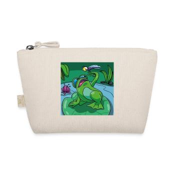 T-shirt motif for children & babies: frog & dragonfly - Organic Pouch - nature - Front