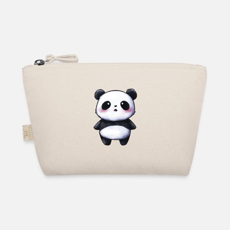 Süßes Baby Panda im Chibi-Stil Bio-Täschchen