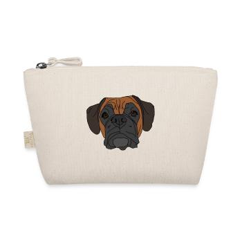 Boxer Dog Face Design - Bio-Täschchen - Natur - Vorne