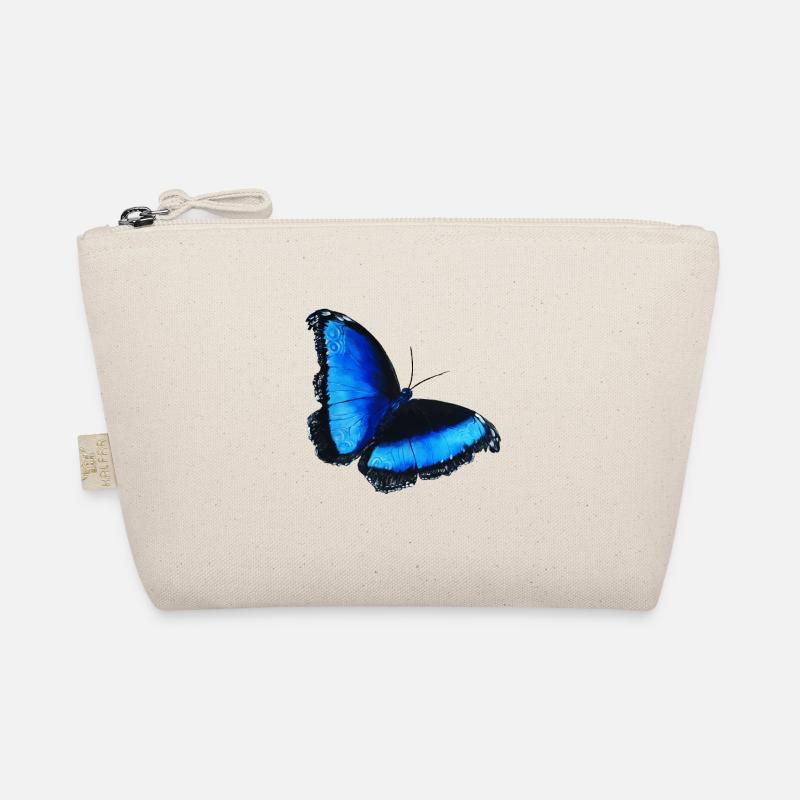 blauer Schmetterling blue butterfly Symbol - Bio-Täschchen - Natur