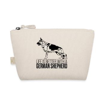 GERMAN SHEPHERD life is better Dogs Dog Wilsigns - Organic Pouch - nature - Front
