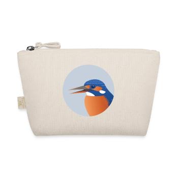 Kingfisher Bird Portrait Print/Illustration - Organic Pouch - nature - Front