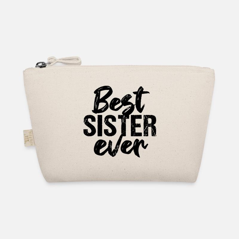 Beste Schwester Best Sister Ever - Bio-Täschchen - Natur