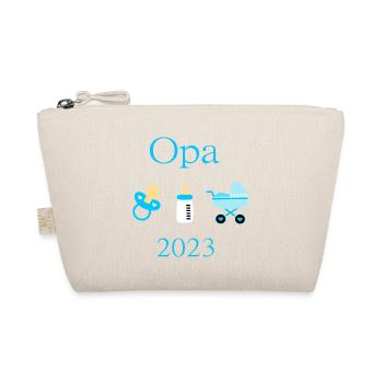 Opa 2023 Geburt Junge Vorlage personalisierbar - Bio-Täschchen - Natur - Vorne