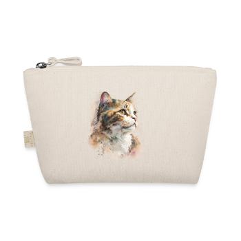 Watercolour Cat / Katze - Bio-Täschchen - Natur - Vorne