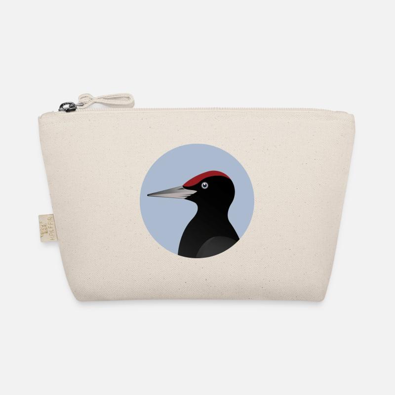 Schwarzspecht Vogel / Porträt - Bio-Täschchen - Natur