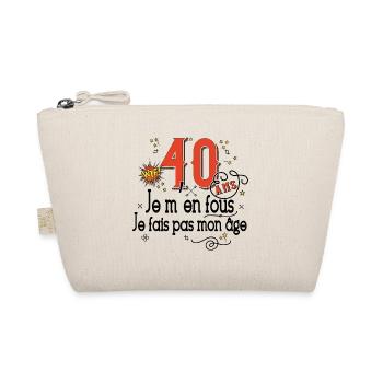 40 Ans Anniversaire Cadeau WTF Humour - Trousse biologique - nature - Devant