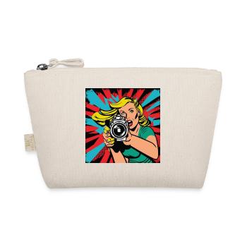 Pop Art Woman Photographer - Organic Pouch - nature - Front