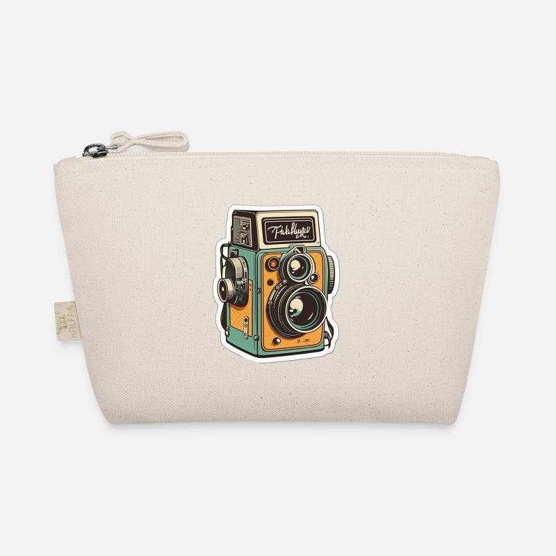 Retro-Kamera - Bio-Täschchen - Natur
