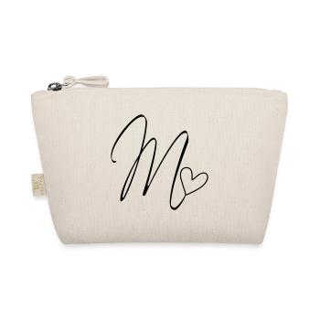 Letter M Letter-M Calligraphy - Organic Pouch - nature - Front