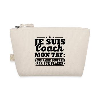 Je suis coach - humour cadeau sportif - Trousse biologique - nature - Devant