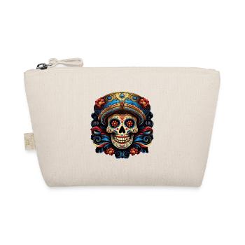 Cinco de Mayo Skull - Organic Pouch - nature - Front