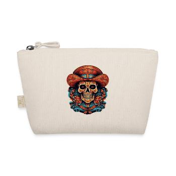 Cinco de Mayo Skull - Organic Pouch - nature - Front