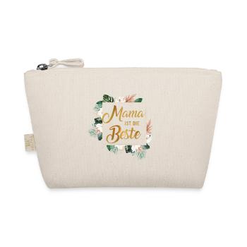 Mama ist die Beste! Blumen personalisierbar - Bio-Täschchen - Natur - Vorne