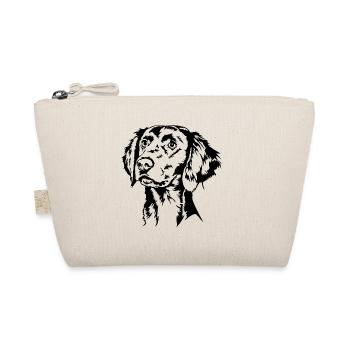 Longhair Weimaraner Portrait Dog Dogs Wilsigns - Organic Pouch - nature - Front