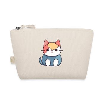 Katze - Kawaii Style - Bio-Täschchen - Natur - Vorne