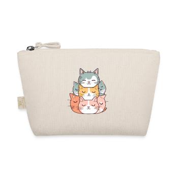 Katze - Kawaii Style - Bio-Täschchen - Natur - Vorne