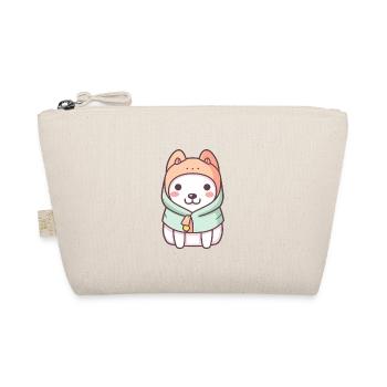 Hund - Kawaii Style - Bio-Täschchen - Natur - Vorne