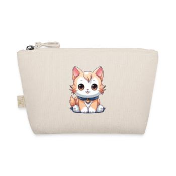 Katze - Kawaii Style - Bio-Täschchen - Natur - Vorne