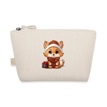Fuchs Weihnachts Design - Kawaii Style - Bio-Täschchen - Natur - Vorne