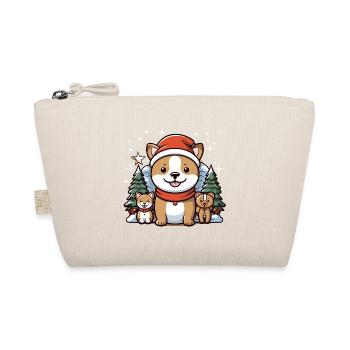 Design de Noël de chien - Style Kawaii - Trousse biologique - nature - Devant