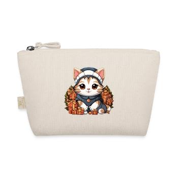 Design de Noël de chat - Style Kawaii - Trousse biologique - nature - Devant